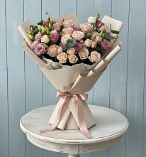 Букет цветов из:  Розы и Лизиантусы #REPLACE_PRED# Барнауле