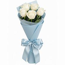 Букет 5 Белых роз Проуд в Барнауле