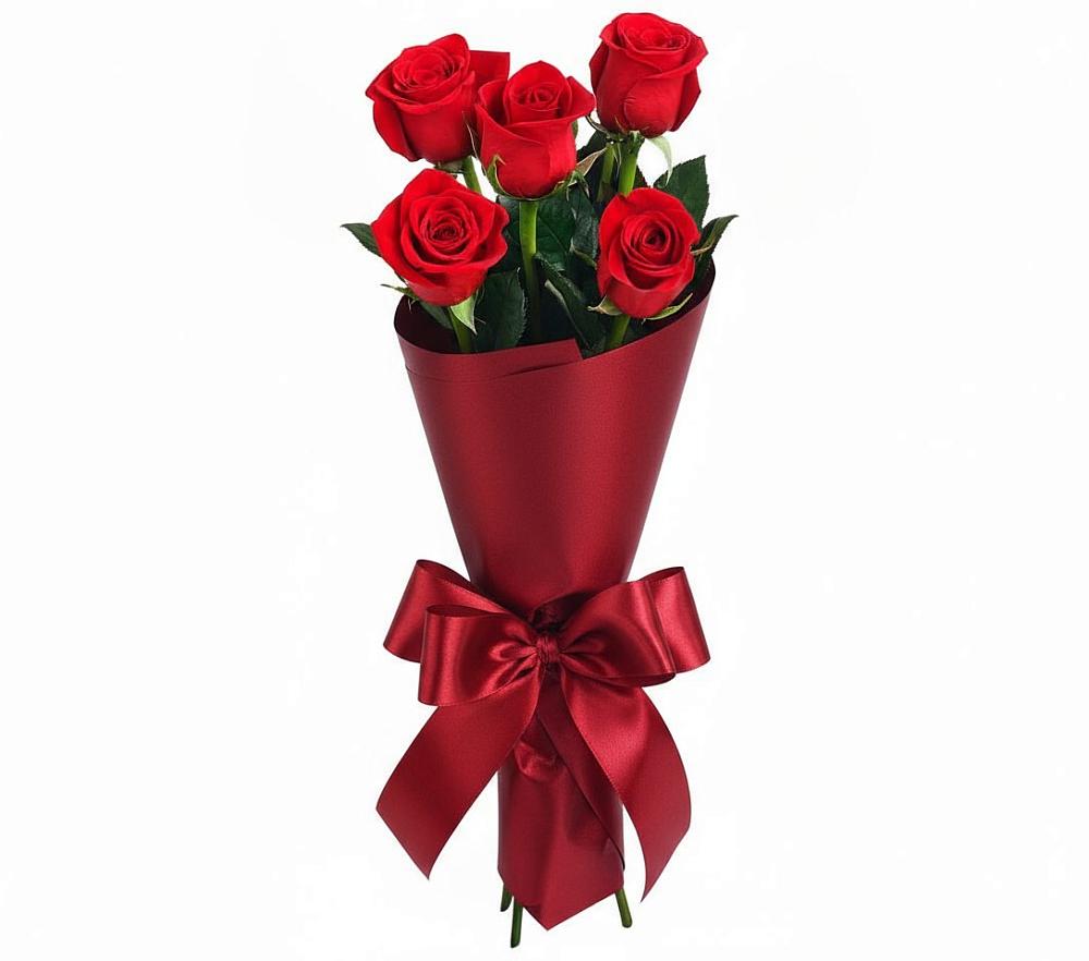 Букет 5 Красных роз Эдлесс Лав в Барнауле
