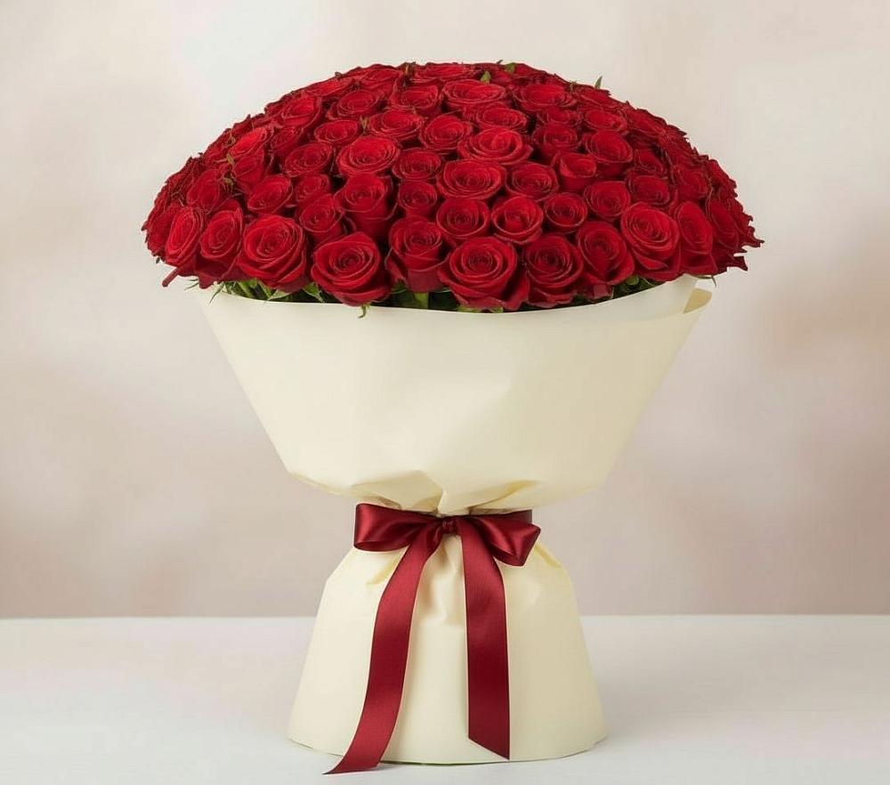 Букет 101 Красная роза Милано в Барнауле