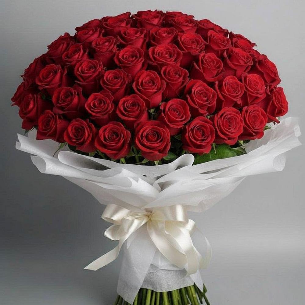 Букет 101 Красная роза Блэк Мэджик в Барнауле