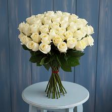 Букет 51 Белая роза Эдлесс Лав в Барнауле