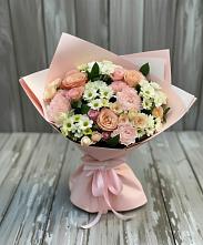 Букет цветов из:  Гвоздики, Розы и Хризантемы в Барнауле