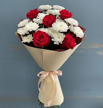 Букет цветов из:  Розы и Хризантемы в Барнауле