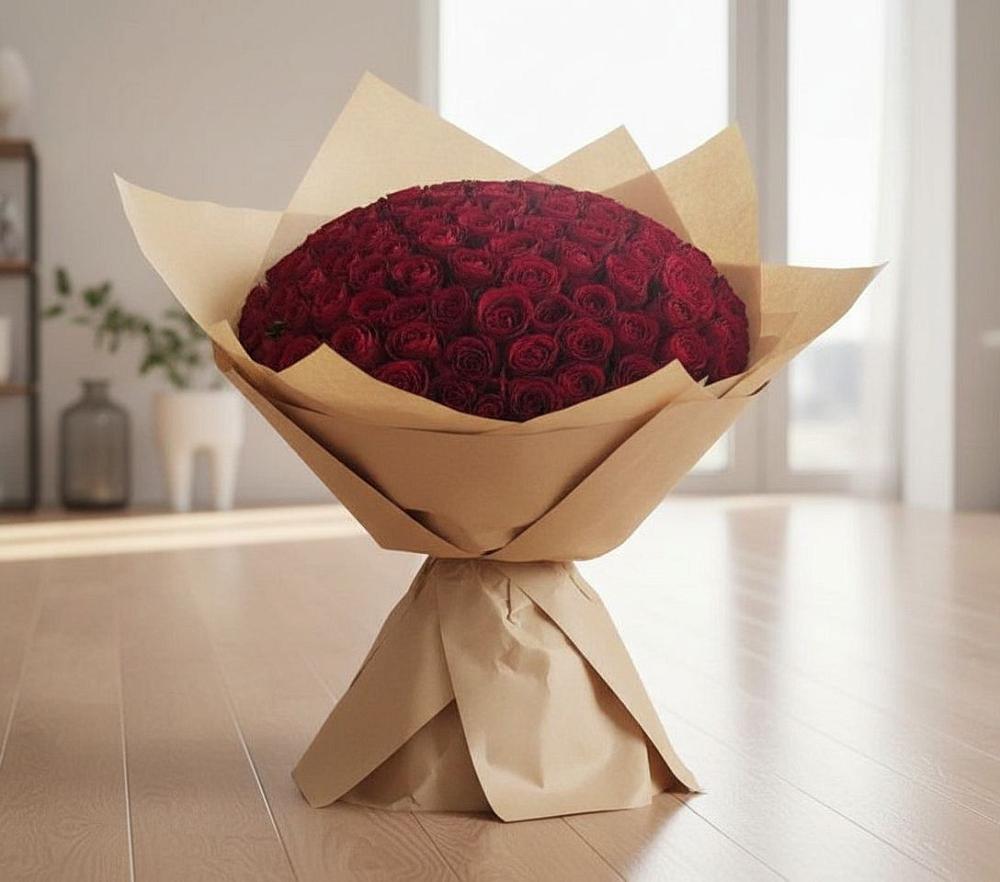 Букет 101 Красная роза в Барнауле