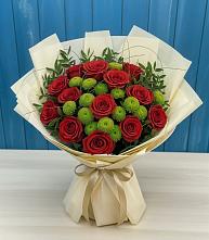 Букет цветов из:  Розы и Хризантемы в Барнауле